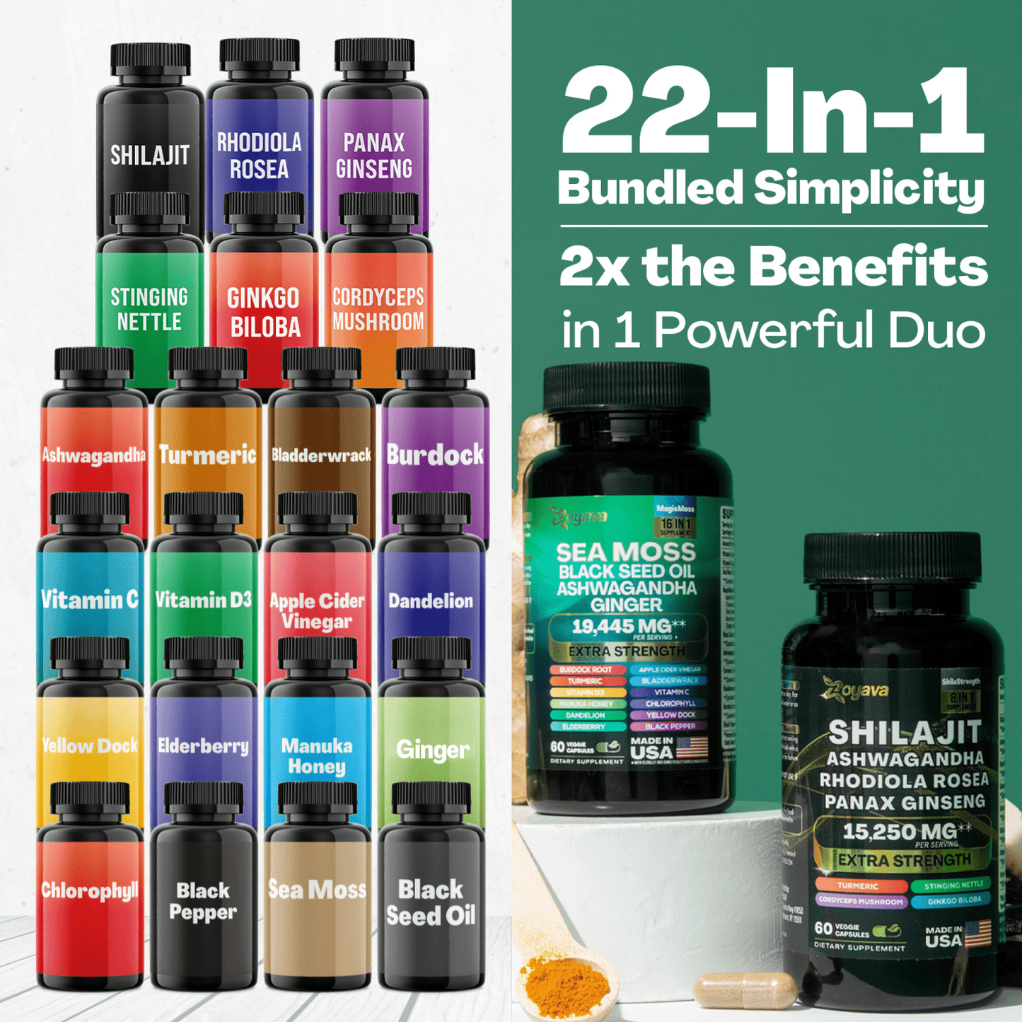 Lumera Vitality Duo  Sea Moss + Shilajit Daily Support Bundle